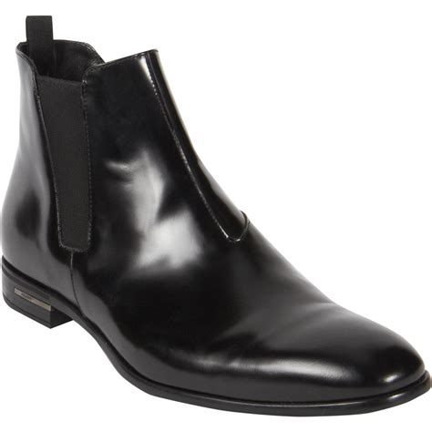 prada chelsea boot mens|Prada men's leather ankle boots.